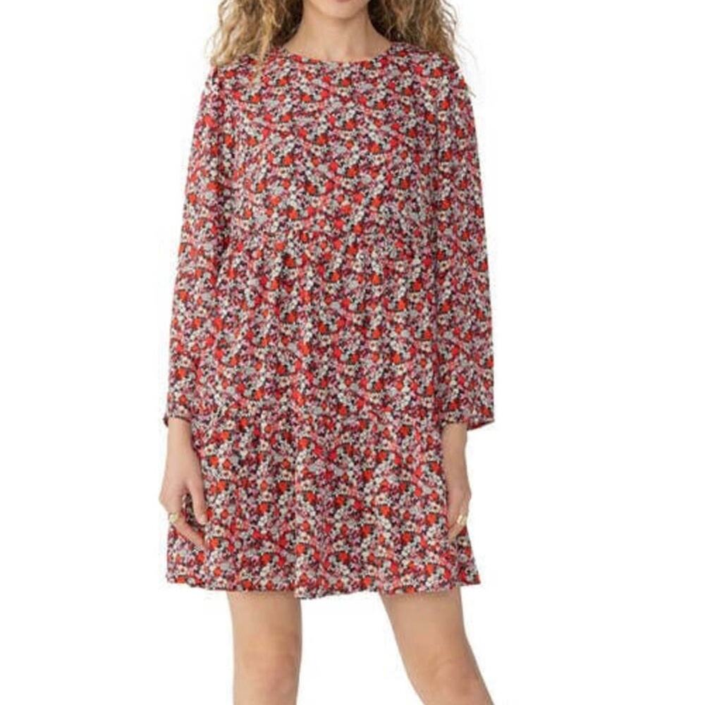 Sanctuary Spring Forward tiered mini Dress floral - small